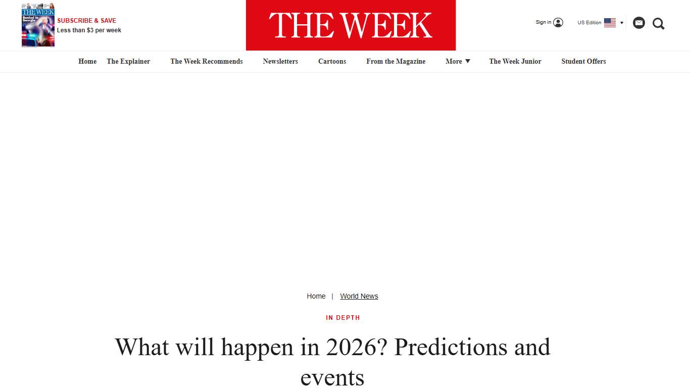 What will happen in 2026? Predictions and events | The Week