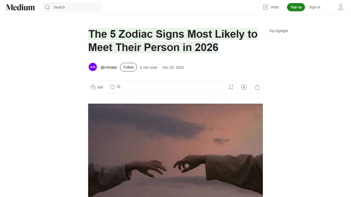 5 Zodiac Signs Most Likely to Meet Their Soulmate in 2026 | Medium